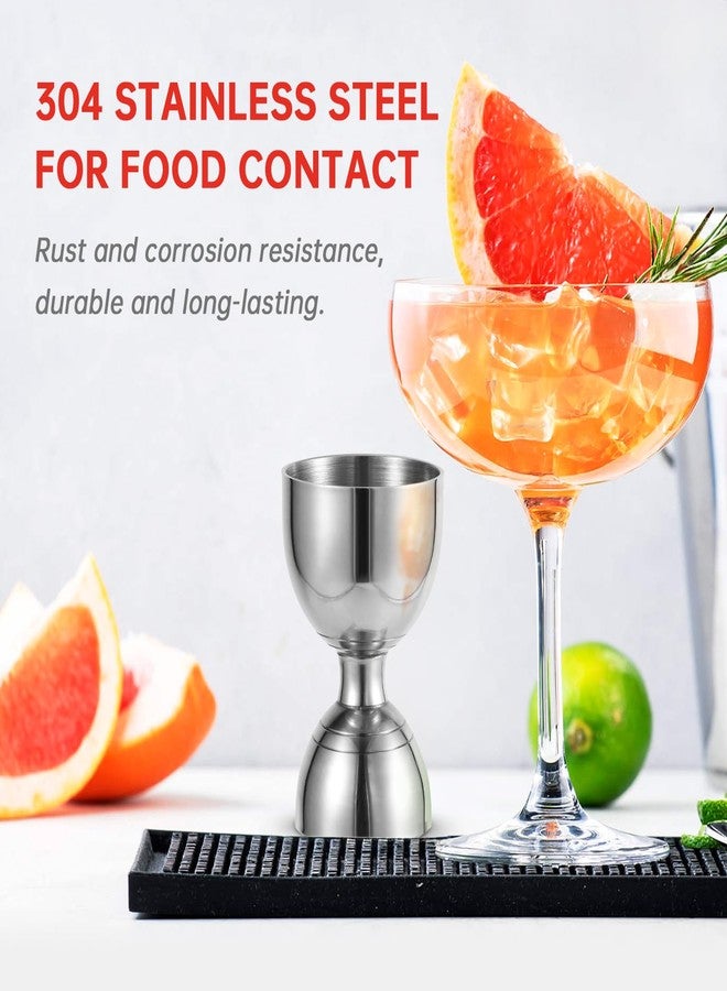 eispap 2 Pcs Cocktail Measuring Jigger, Double Sided Stainless Steel Bell Cocktail Jigger 0.25/0.5/0.75/1/1.5/2oz Drink Shot Measure Jigger for Bartending, Shot Measuring Cup Bartender Jigger for Bar Home - Image 3